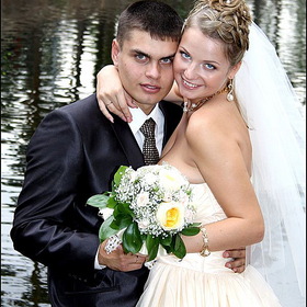 Wedding bride and groom