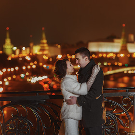Зимняя фотосессия "Свадьба для двоих" в Москве